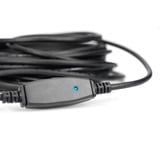 Digitus Cable de extensión USB 3.2 Gen 1 activo, 15 metros, Cable alargador negro