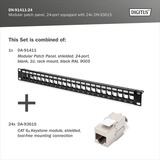 Digitus DN-91411-24, Patch Panel negro