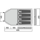Easy Camp Tienda túnel familiar Hidra 4, Tienda de campaña verde oliva