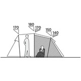 Easy Camp Tienda túnel familiar Hidra 4, Tienda de campaña verde oliva