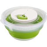 Emsa Basic escurridor de ensalada Verde Botón, Cuenco verde/Transparente, Botón, Verde, Polipropileno (PP), Elastómero termoplástico (TPE), 4 L, Alrededor, 285 mm