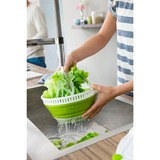 Emsa Basic escurridor de ensalada Verde Botón, Cuenco verde/Transparente, Botón, Verde, Polipropileno (PP), Elastómero termoplástico (TPE), 4 L, Alrededor, 285 mm