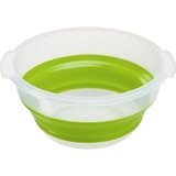 Emsa Basic escurridor de ensalada Verde Botón, Cuenco verde/Transparente, Botón, Verde, Polipropileno (PP), Elastómero termoplástico (TPE), 4 L, Alrededor, 285 mm