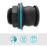 GARDENA Conector de tanque Push IN, G 1" y G 3/4" negro