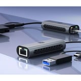 ICY BOX IB-LAN301-C3 Ethernet 2500 Mbit/s, Adaptador de red Alámbrico, USB Type-A/USB Type-C, Ethernet, 2500 Mbit/s, Antracita