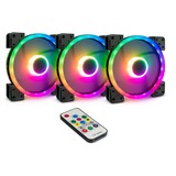 Inter-Tech Argus RGB-Fan Set RS-14 Carcasa del ordenador Ventilador 14 cm Negro negro, Ventilador, 14 cm, 1200 RPM, 22 dB, 64,73 m³/h, Negro