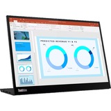 Lenovo ThinkVision M14d pantalla para PC 35,6 cm (14") 2240 x 1400 Pixeles 2.2K LED Negro, Monitor LED negro, 35,6 cm (14"), 2240 x 1400 Pixeles, 2.2K, LED, 8 ms, Negro