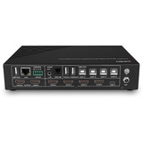 Lindy Conmutador KVM de 5 puertos Multiview sin interrupciones, Switch KVM negro