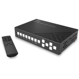 Lindy Conmutador KVM de 5 puertos Multiview sin interrupciones, Switch KVM negro