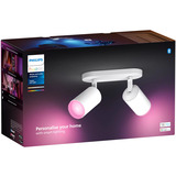 Philips Hue White & Color Ambiance Fugato foco doble, Luz de LED blanco