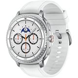 SAMSUNG Galaxy Watch 8 Classic 3,3 cm (1.3") AMOLED 46 mm Digital 438 x 438 Pixeles Pantalla táctil 4G Plata Wifi GPS (satélite), SmartWatch blanco, 3,3 cm (1.3"), AMOLED, Pantalla táctil, 64 GB, GPS (satélite), 63,5 g