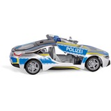 SIKU BMW i8 Police Modelo a escala de furgón policial Previamente montado 1:50, Automóvil de construcción plateado/Azul, Modelo a escala de furgón policial, Previamente montado, 1:50, BMW i8, Cualquier género, Metal, Plástico