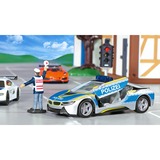 SIKU BMW i8 Police Modelo a escala de furgón policial Previamente montado 1:50, Automóvil de construcción plateado/Azul, Modelo a escala de furgón policial, Previamente montado, 1:50, BMW i8, Cualquier género, Metal, Plástico