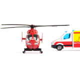 SIKU SUPER Mercedes-Benz ambulancia y helicóptero, Automóvil de construcción 