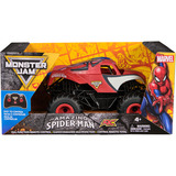 Spin Master Monster Jam, camión monstruo por control remoto The Amazing Spider-Man de Marvel, escala 1:24, juguetes para niños y niñas a partir de 4 años, Radiocontrol Monster Jam , camión monstruo por control remoto The Amazing Spider-Man de Marvel, escala 1:24, juguetes para niños y niñas a partir de 4 años, Monster truck, 4 año(s), Plástico, Negro, Rojo