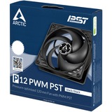 ARCTIC P12 PWM PST Carcasa del ordenador Ventilador 12 cm Negro negro, Ventilador, 12 cm, 1800 RPM, 0,3 sonio, 56,3 cfm, 95,65 m³/h
