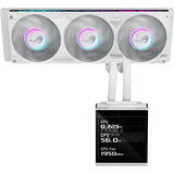 ASUS ROG Strix SLC IV 360 ARGB LCD, Refrigeración por agua blanco, Kit de refrigeración líquida, 12 cm, Blanco