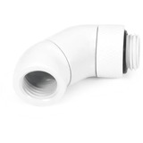 Alphacool Adaptador angular Eiszapfen doble 45° giratorio G1/4 macho a G1/4 hembra, Conexión blanco