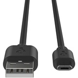 Ansmann Cable USB 2.0, conector USB-A > conector Micro-USB negro