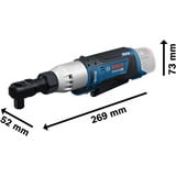 Bosch Atornillador de carraca a batería GRC 12V-60 1/2 SN Professional solo, 12Volt, Destornillador azul/Negro