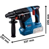 Bosch GBH 18V-24 C 980 RPM SDS Plus, Martillo perforador azul/Negro, SDS Plus, Negro, Azul, Motor sin escobillas, 2,4 cm, 980 RPM, 2,4 J