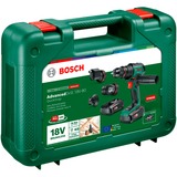 Bosch Taladro atornillador inalámbrico AdvancedDrill 18V-80 QuickSnap + accesorios, Taladro/destornillador verde/Negro