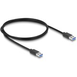 DeLOCK Hub USB externo 5 Gbps de 4 puertos 3 x USB Tipo-A y 1 x USB Tipo-C™ con tornillo de fijación negro