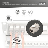 Digitus DN-93617-8, Módulo Keystone plateado