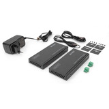 Digitus Set Extensor HDMI 4K HDBaseT, 150 Metros, Alargador de HDMI negro