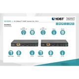 Digitus Set Extensor HDMI 4K HDBaseT, 150 Metros, Alargador de HDMI negro