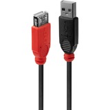 Lindy 42817 cable USB USB 2.0 5 m USB A Negro, Cable alargador negro, 5 m, USB A, USB A, USB 2.0, 0,48 Gbit/s, Negro