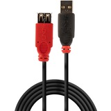 Lindy 42817 cable USB USB 2.0 5 m USB A Negro, Cable alargador negro, 5 m, USB A, USB A, USB 2.0, 0,48 Gbit/s, Negro