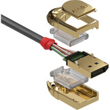 Lindy Cable DisplayPort 1.4, Línea Oro gris