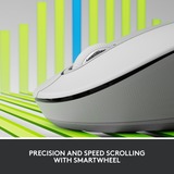 Logitech Signature M650 L, Ratón blanco, mano derecha, Óptico, Bluetooth, 4000 DPI, Blanco