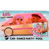 MGA Entertainment 3-in-1 Party Cruiser, Vehículo de juguete Oro rosa/Rosa neón, L.O.L. Surprise! 3-in-1 Party Cruiser, Coche de muñeca, 4 año(s), Necesita pilas