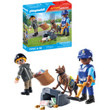 PLAYMOBIL Action Heroes Búsqueda de pistas con perro, Juegos de construcción 