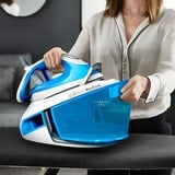 Tefal Express Airglide SV8002 1,8 L Suela de Durilium Airglide Azul, Blanco, Estación de planchado a vapor azul/blanco, 380 g/min, Suela de Durilium Airglide, 5,9 bar, 1,8 L, 120 g/min, Azul, Blanco