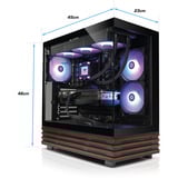 Thermaltake FTW V270WS 9060XT, Gaming-PC negro/Madera