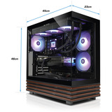 Thermaltake PC-000118-DE, Gaming-PC negro/Madera