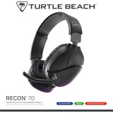 Turtle Beach Recon 70 Negro PlayStation Auriculares Multiplataforma para Juegos PS5, PS4, Xbox Series X|S, Xbox One, PC y Mobile, Auriculares para gaming negro, PS4, Xbox Series X|S, Xbox One, PC y Mobile, Alámbrico, 20 - 20000 Hz, Juego, Auriculares, Negro