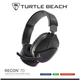 Turtle Beach Recon 70 Negro PlayStation Auriculares Multiplataforma para Juegos PS5, PS4, Xbox Series X|S, Xbox One, PC y Mobile, Auriculares para gaming negro, PS4, Xbox Series X|S, Xbox One, PC y Mobile, Alámbrico, 20 - 20000 Hz, Juego, Auriculares, Negro