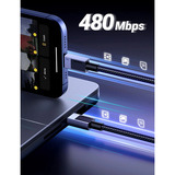 UGREEN Cable de carga rápida USB-C a USB-C 100W PD 3.0 negro