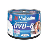 Verbatim 43533 DVD en blanco 4,7 GB DVD-R 50 pieza(s), DVDs vírgenes DVD-R, 120 mm, Imprimible, Eje, 50 pieza(s), 4,7 GB