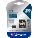 Verbatim 47045 memoria flash 256 GB MicroSDXC UHS-I Clase 10, Tarjeta de memoria negro, 256 GB, MicroSDXC, Clase 10, UHS-I, 100 MB/s, 90 MB/s