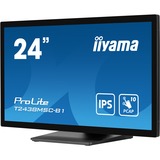 iiyama ProLite T2438MSC-B1 pantalla para PC 60,5 cm (23.8") 1920 x 1080 Pixeles Full HD LED Pantalla táctil Negro, Monitor LED negro (mate), 60,5 cm (23.8"), 1920 x 1080 Pixeles, Full HD, LED, 5 ms, Negro