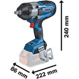 Bosch GDS 18V-1000 C Professional, Tornillo de percusión azul/Negro, 270 mm, 288 mm, 109 mm