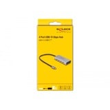 DeLOCK DeLock USB 10 Gbps USB Type-C Hub con 4 x USB Type-C + 1 x USB Type-C PD 85 Watt, Hub USB gris