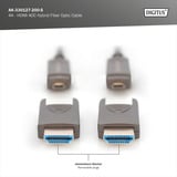 Digitus Cable híbrido de fibra óptica HDMI / Micro HDMI, UHD 4K negro