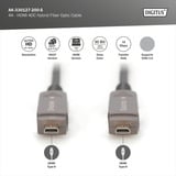 Digitus Cable híbrido de fibra óptica HDMI / Micro HDMI, UHD 4K negro