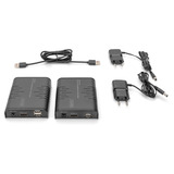 Digitus Set extensor KVM IP HDMI Full HD, Switch KVM negro